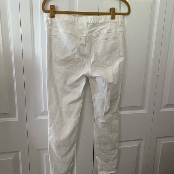 Free People White Ripped Skinny Jeans/pants - Picture 5 of 7